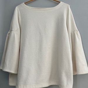 A New Day Plus Size Cream Puffy Sleeve Blouse Top